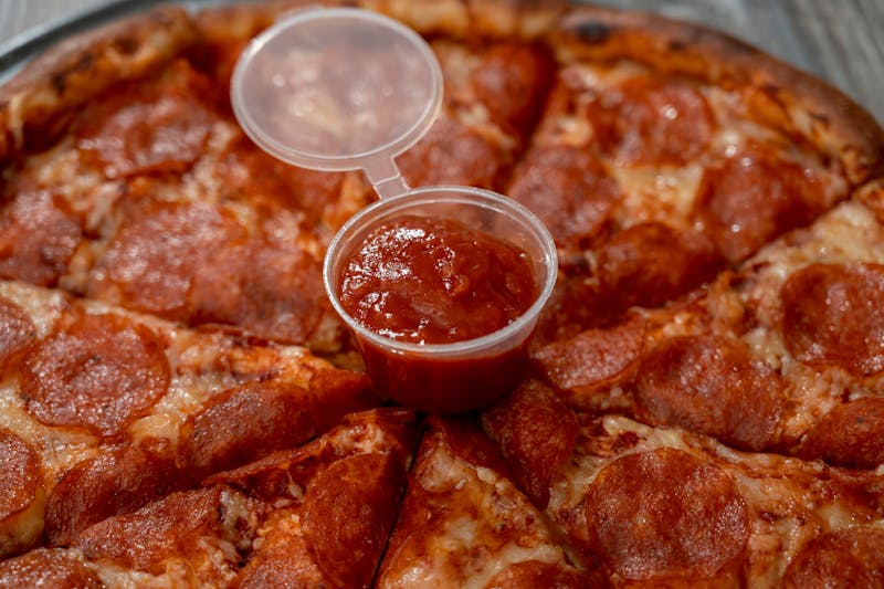 Pepperoni pizza with extra cheese